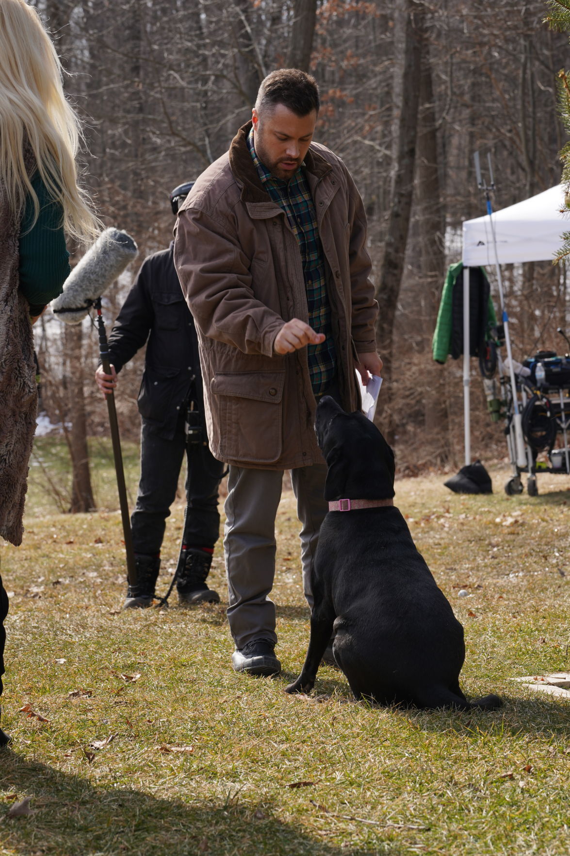Brett Varvel with Snowy the dog (DSC03181).JPG